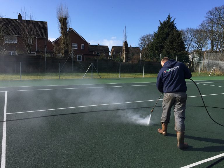 Tennis Court Cleaning